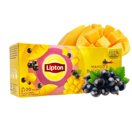 Herbata Lipton MANGO i CZARNA PORZECZKA 20 torebek